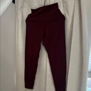 Aerie Offline Burgundy Leggings